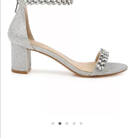 Badgley Mischka Jewel collection silver block heel - Picture 3 of 8